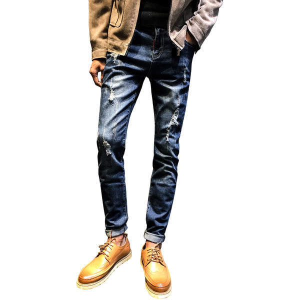 Модерни мъжки дънки със стандартна талия