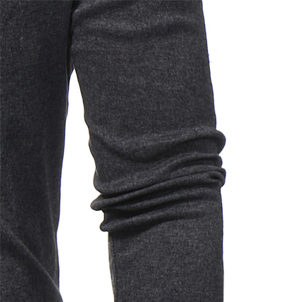 Дълга мъжка жилетка с качулка в тъмно сив и черен цвят