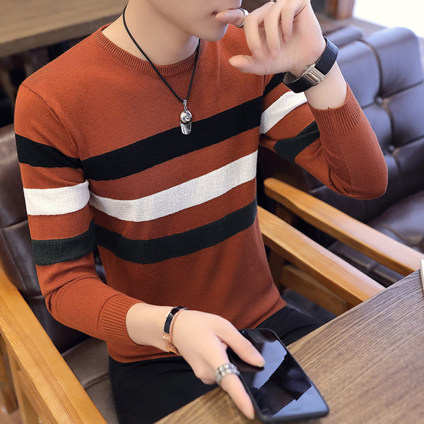 Pulover casual barbatesc cu decolteu O-0 in mai multe culori