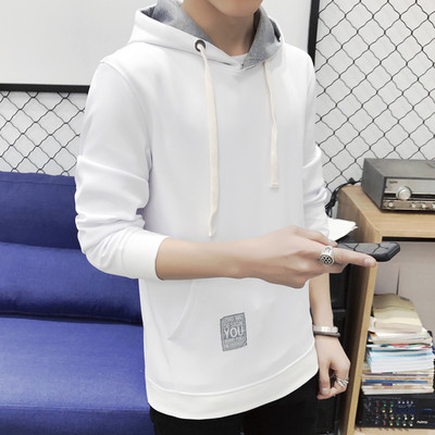 Sima férfi pulóver kapucnival