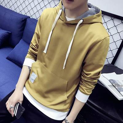 Sima férfi pulóver kapucnival