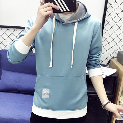 Sima férfi pulóver kapucnival