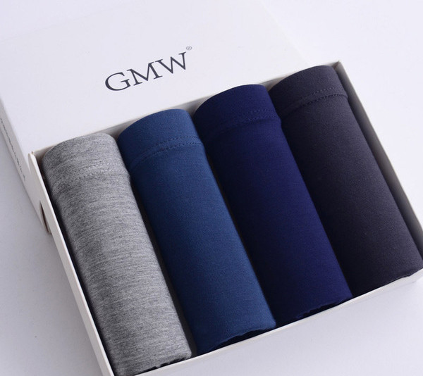 Set 4 boxeri pentru barbati curati - culori diferite