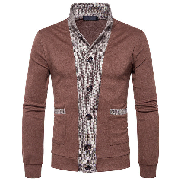 Αθλητική κομψή ανδρική ζακέτα με τσέπες σε πολλά χρώματα