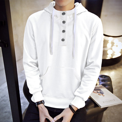 Hanorac sport pentru bărbați cu guler înalt și nasturi