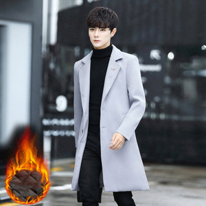 Κομψό μακρύ ανδρικό παλτό  σε διάφορα χρώματα - δύο μοντέλα