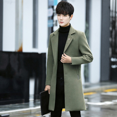 Κομψό μακρύ ανδρικό παλτό  σε διάφορα χρώματα - δύο μοντέλα