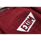 Спортно-ежедневна мъжка блуза с надпис в червен цвят