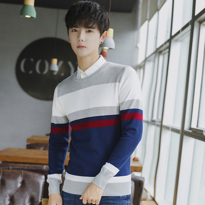 Стилна мъжка блуза с О-образно деколте в няколко цвята