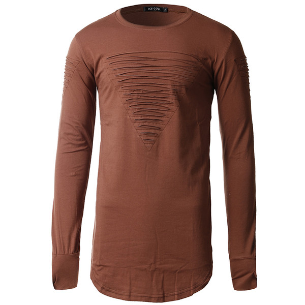 Мъжка блуза с разкъсани мотиви в два цвята