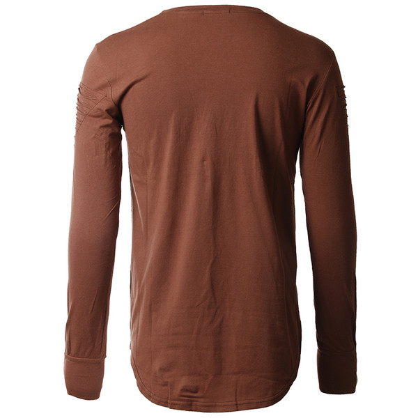 Мъжка блуза с разкъсани мотиви в два цвята