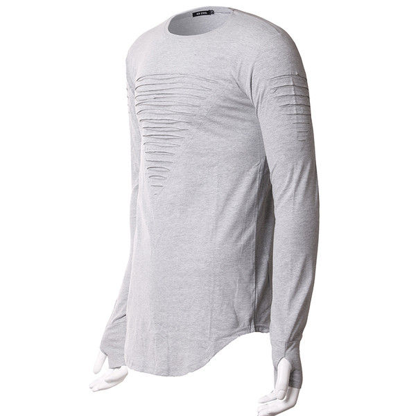 Мъжка блуза с разкъсани мотиви в два цвята