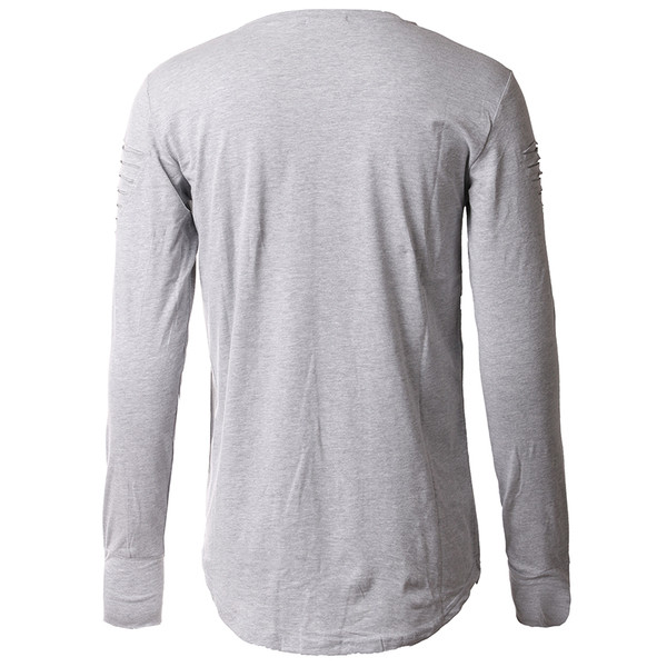 Мъжка блуза с разкъсани мотиви в два цвята