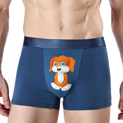 Lenjerie bărbătească din bumbac cu aplicație - șase culori