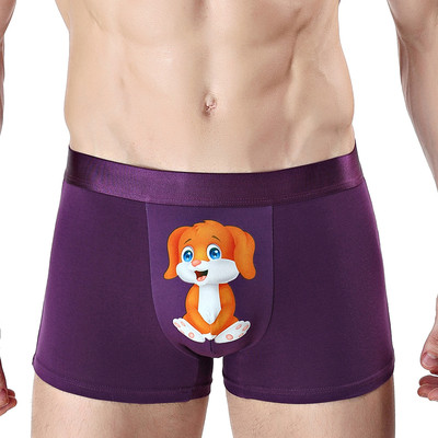 Lenjerie bărbătească din bumbac cu aplicație - șase culori