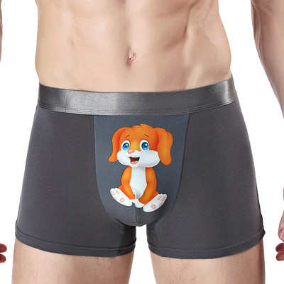 Lenjerie bărbătească din bumbac cu aplicație - șase culori