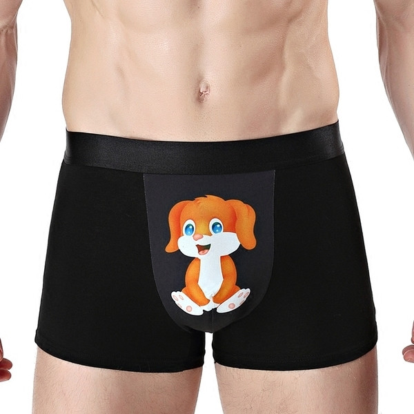 Lenjerie bărbătească din bumbac cu aplicație - șase culori