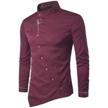Спортно-елегантна мъжка риза със странични копчета в няколко цвята