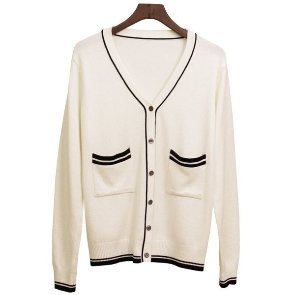 Vesta eleganta de dama in alb si negru