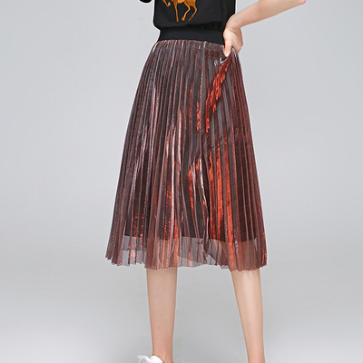 Μοντέρνα φούστα κυρία με υψηλή μέση σε διάφορα χρώματα