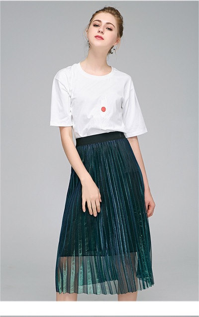 Μοντέρνα φούστα κυρία με υψηλή μέση σε διάφορα χρώματα