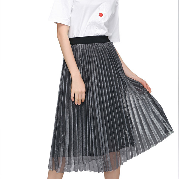 Μοντέρνα φούστα κυρία με υψηλή μέση σε διάφορα χρώματα