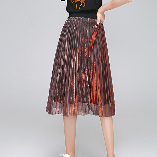 Μοντέρνα φούστα κυρία με υψηλή μέση σε διάφορα χρώματα