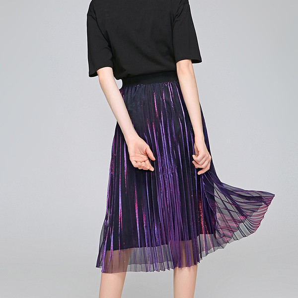 Μοντέρνα φούστα κυρία με υψηλή μέση σε διάφορα χρώματα