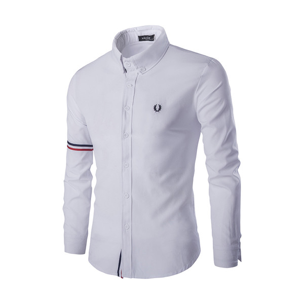 Мъжка стилна риза с дълъг ръкав в два цвята