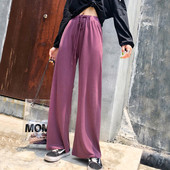 Pantaloni dama - model lat cu talie inalta in doua culori