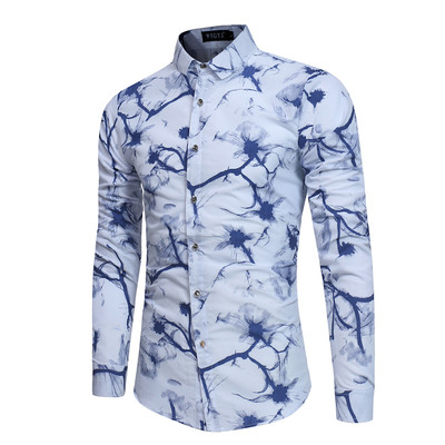 Ανδρικό πουκάμισο σε λευκό  χρώμα- λεπτό μοντέλο