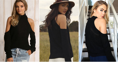 Μοντέρνο γυναικείο πουλόβερ σε διάφορα χρώματα