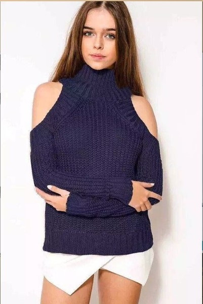 Μοντέρνο γυναικείο πουλόβερ σε διάφορα χρώματα