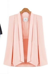 НОВО Стилно дамско сако с V- образна яка в няколко цвята