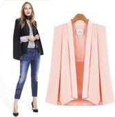 НОВО Стилно дамско сако с V- образна яка в няколко цвята