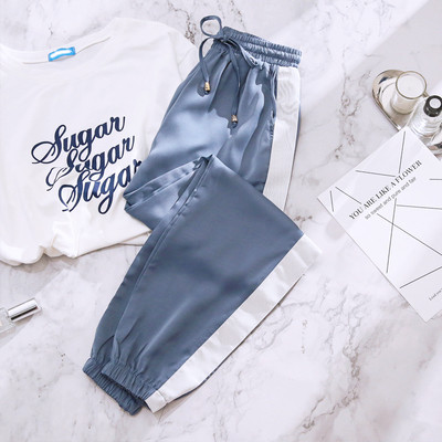 Pantaloni de dama din satin in trei culori