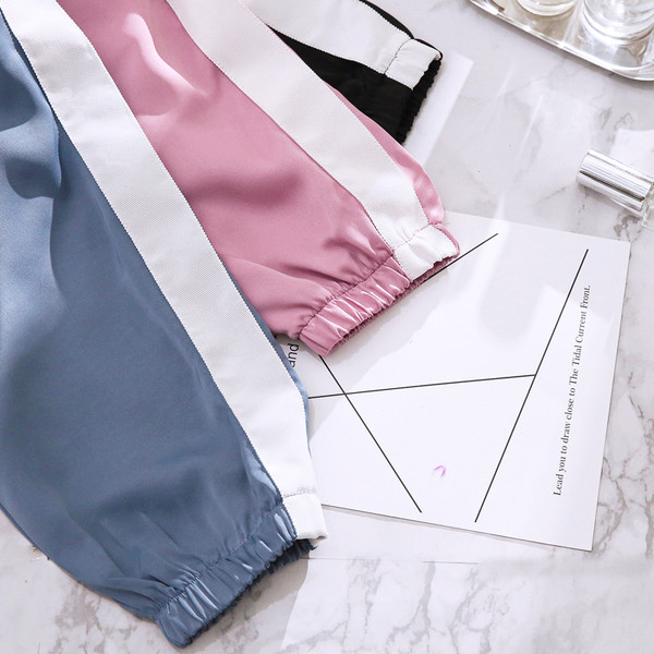 Pantaloni de dama din satin in trei culori