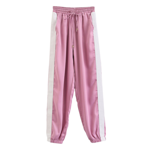 Pantaloni de dama din satin in trei culori