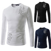 Мъжка блуза в три цвята с апликация