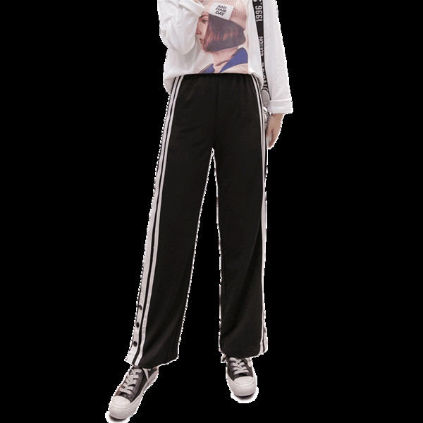 Pantaloni de dama actuali in negru si rosu