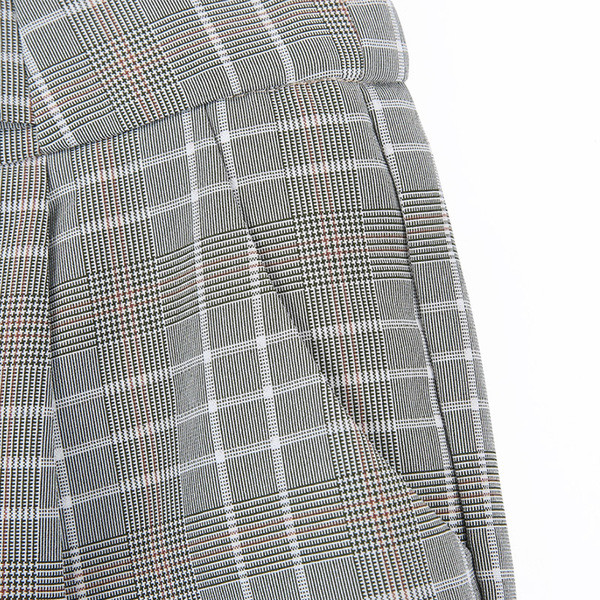 Pantaloni dama in carouri in doua culori