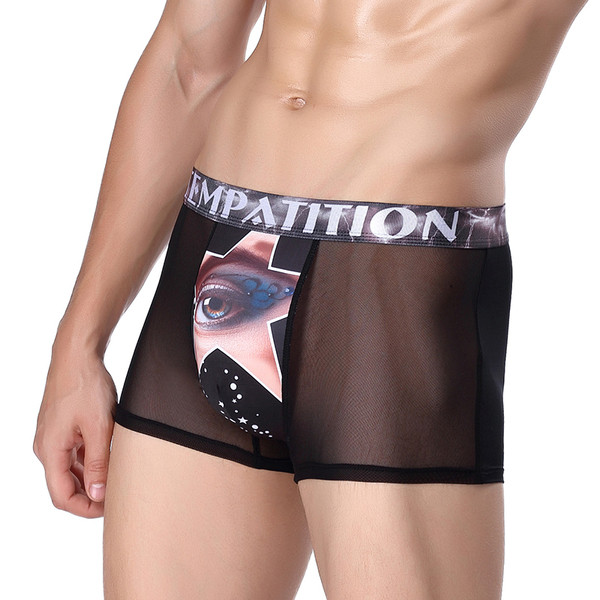 Lenjerie de corp modernă pentru bărbați transparentă cu aplicație în șase culori