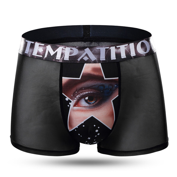 Lenjerie de corp modernă pentru bărbați transparentă cu aplicație în șase culori