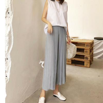 Pantaloni plisati de dama in trei culori