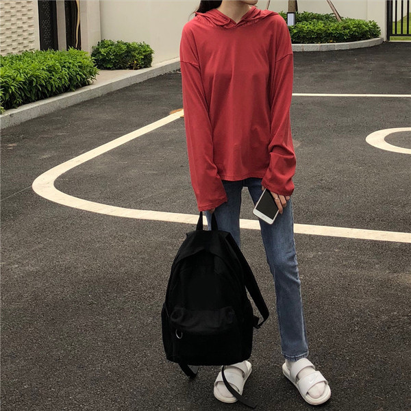 Γυναικείο φούτερ με κουκούλα σε τέσσερα χρώματα