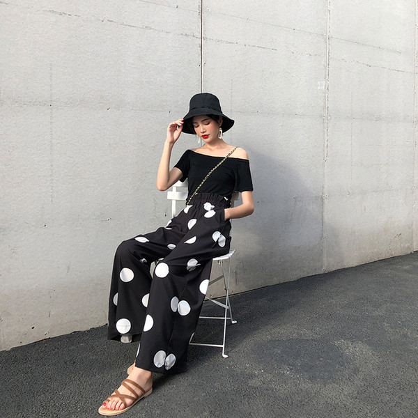 Дамски стилни панталони с висока талия