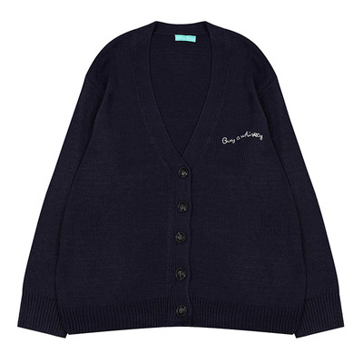 Γυναικεία ζακέτα  σε διάφορα χρώματα με κολάρο και επιγραφή σε σχήμα V