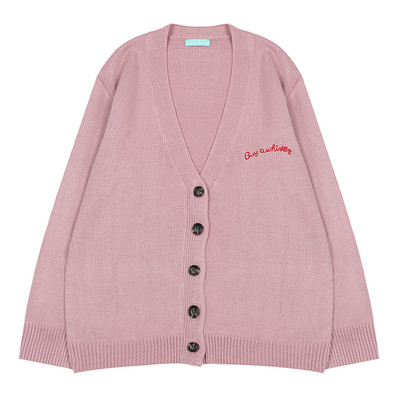 Γυναικεία ζακέτα  σε διάφορα χρώματα με κολάρο και επιγραφή σε σχήμα V