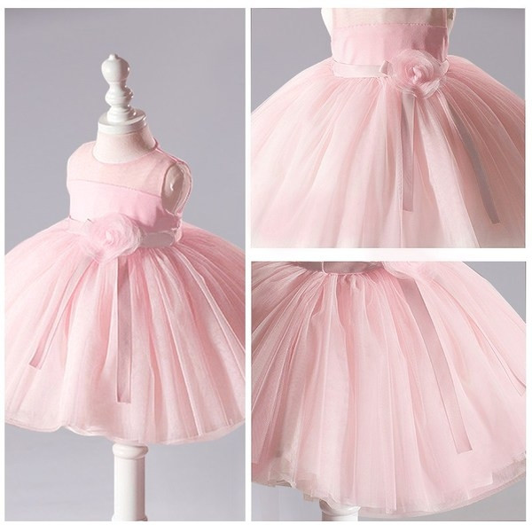 Rochie moderna pentru copii roz cu tul