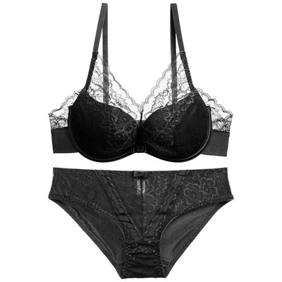 Set de lenjerie de dama elegant cu dantela - trei culori